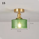 GobekUsa Glass Shade Pendant Ceiling Lamp for Kitchen Aisle Bedroom LED Lights Fixtures