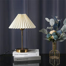 GobekUsa Adjustable Pleated Table Lamp Nordic Retro LED Desk Light for Living Room Bedroom