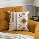 GobekUsa Bohemian Tufted Tassel Pillow Case - Geometric Nordic Style Sofa Cushion