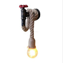 GobekUsa Industrial Loft Hemp Rope Wall Lamp for Kitchen Living Room Bar Lighting