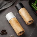 GobekUsa 6-Inch Manual Wooden Salt Pepper Grinder, Multi-Purpose Ceramic Kitchen Tool