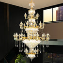GobekUsa Crystal Candle Chandelier for Luxury Living Room, Bedroom, and Dining Room