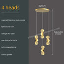 GobekUsa Gold Crystal Chandeliers LED Pendant Lamp for Modern Living Spaces