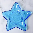 GobekUsa Electroplated Crystal Glass Dish Plate Saucer with Sea Features