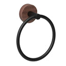 GobekUsa Aluminum & Walnut Towel Ring: Bathroom & Kitchen Wall Mount Holder