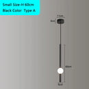 GobekUsa Black Gold Ceiling Pendant for Bedside Bedroom LED Modern Hanging Light