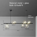 GobekUsa Glass Ball Pendant Light: Nordic LED Hanging Lamp for Dining Room, Bedroom, Cafe