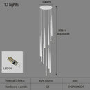 GobekUsa Conical Chandelier Stair Lamp Modern Simple Villa Restaurant Kitchen Bedroom Bar Lighting