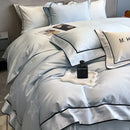 GobekUsa Jacquard Satin & Egyptian Cotton Patchwork Bedding Set - 4pcs