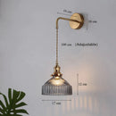 GobekUsa Glass Shade LED Wall Lamp Switched Nordic Light for Luxury Living Room