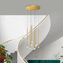 GobekUsa LED Chandelier: Modern Minimalist Gold Black Wire Adjustable Light Fixture for Dining Room