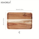 GobekUsa Acacia Wood Coffee Tray | Versatile Food Serving Tray for Desserts and Tea