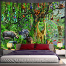 GobekUsa Jungle Animal Tapestry Wall Hanging: Bohemian Style Home Decor & Children's Room Art
