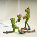 GobekUsa Funny Frog Couple Resin Decor | Wedding Gift | Valentine's Day Ornament