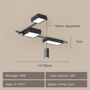 GobekUsa Black LED Chandeliers for Living Dining Bedroom Hall Kitchen: Modern, Simple Indoor Lighting