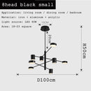 GobekUsa Black Gold White LED Chandelier: Stylish Nordic Loft Lamp for Livingroom & Bedroom