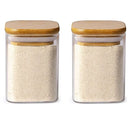 GobekUsa Glass Jar with Bamboo Lid - Food Storage Container for Tea, Coffee, and More