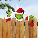 GobekUsa Christmas Door Frame Decor Set - Festive Wooden Xmas Pendants & Merry Santa Claus Stickers