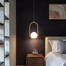 GobekUsa Glass Pendant Lights: Modern Bedroom Bedside Chandeliers for Home Indoor Decor