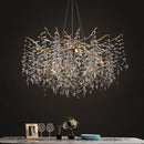 GobekUsa Crystal Pendant Chandelier Luxury LED Lighting Branch Design for Living and Dining Rooms