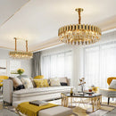 GobekUsa Gold Crystal Chandelier Lights LED Nordic Classic Living Room Lamparas