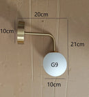 GobekUsa Elegant Glass Wall Lamp for Living Room Bedroom LED Lighting