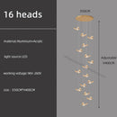 GobekUsa Butterfly Chandelier Staircase Suspended Loft Pendant Light for Living Room & Hallway