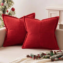 GobekUsa Corduroy & Boho Striped Pillow Covers - Broadside Decorative Throw Pillow Case