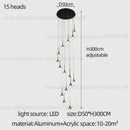 GobekUsa Contemporary Horn Chandelier: Restaurant & Living Room Ceiling Pendant Lighting