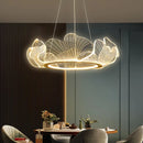 GobekUsa Ginkgo Gold Acrylic LED Pendant Light - Modern Minimalism Chandelier
