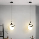 GobekUsa LED Spiral Pendant Lights Chandelier for Living Room Bedroom Lighting