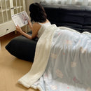 GobekUsa Lamb Nap Cartoon Coral Velvet Blanket: Super Soft, Thick, and Cute for Winter