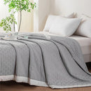 GobekUsa Knitted Waffle Summer Quilt: Soft, Breathable, Cooling, Machine Washable, Thin & Skin-friendly