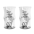 GobekUsa Glass Bamboo Knot Mug - Cute Clear Glass Coffee Cup for Hot or Cold Drinks