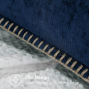 GobekUsa Blue Chenille Cushion Covers 18x18 Luxury Throw Pillow Cover for Home Decor