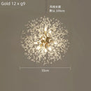GobekUsa Dandelion Crystal Ceiling Lamp Chandelier for Bedroom Dining Room Kitchen Island