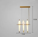 GobekUsa Crane Chandelier Iron LED Light for Bedroom Dining Children's Room
