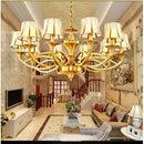 GobekUsa Copper Villa Chandelier Retro Staircase Lighting Home Decor