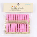 GobekUsa 50-Piece Mini Wooden Clips for Photos Crafts, 25mm Small Clothespin Decoration