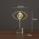 GobekUsa Golden Metal Eyes Magnifying Glass with Crystal Glass Base - Modern Home Decoration