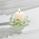 GobekUsa Crystal Lotus Candle Holder Aromatherapy Base Candelabros