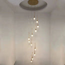 GobekUsa Crystal LED Chandeliers: Elegant Staircase Hanging Lights for Luxe Living Spaces