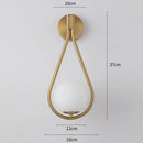 GobekUsa Glass Ball LED Wall lamp Nordic Modern Minimalist Bedroom Lighting Fixtures