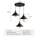 GobekUsa Industrial Ceiling Chandelier for Kitchen Bedroom Restaurant Home, Black/White, 3 Heads