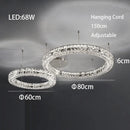 GobekUsa Crystal LED Chandelier: Modern Luxury Chrome Steel & Clear K9 Crystal Lighting
