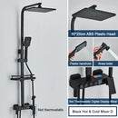 GobekUsa Black 4-Way Digital Shower System with Rainfall Head and Bidet