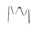 GobekUsa Black Leather Marble Chandeliers | Adjustable Dining Room Lamps | Easy Installation Home Decor