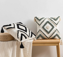 GobekUsa Geometric Embroidery Boho Cushion Cover Sofa Decorative Pillowcase Canvas Cotton