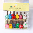 GobekUsa 50-Piece Mini Wooden Clips for Photos Crafts, 25mm Small Clothespin Decoration