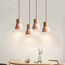 GobekUsa LED Hanging Lamps Yellow Travertine Pendant Lighting for Bedroom Living Dining Room